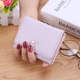 thumbnail image 4 of Cartera femenina estilo estudiante de secundaria billetera pequeña corta moda Mini monedero plegable de tres usos tarjetero femenino, 4 of 5