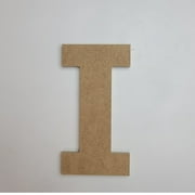 Craft Wooden Unfinished Letter  4" Tall I, Wood Wall Letter, Rockwell Font, Build-A-Cross