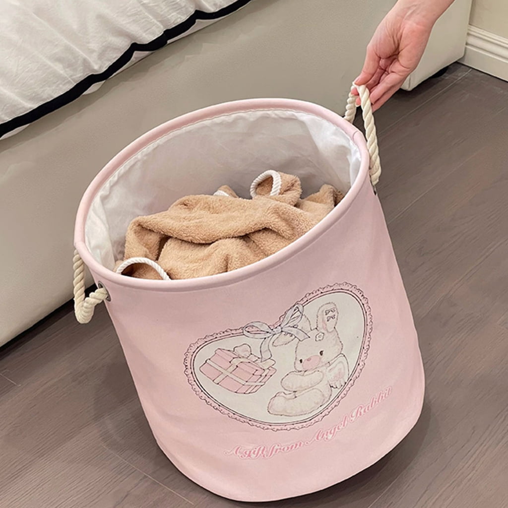 Cotton Linen Laundry Basket Large Capacity Foldable Designs for Dirty Clothes Storage Homes Dormitories and Apartments