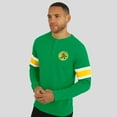 thumbnail image 4 of Men's Darius Rucker Collection by Fanatics Green Athletics Waffle-Knit Raglan Long Sleeve Henley T-Shirt, 4 of 6