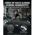 thumbnail image 4 of Extra Large Exercise Mat 4 x 6 FT to 6 x2 FT x 8mm Thick Non-Slip Ultra Durable Workout Mats for Home Gym Flooring, with Resistance Bands & Storage Bag, Shoes-Friendly Yoga Mat for Cardio, Fitness, 4 of 6