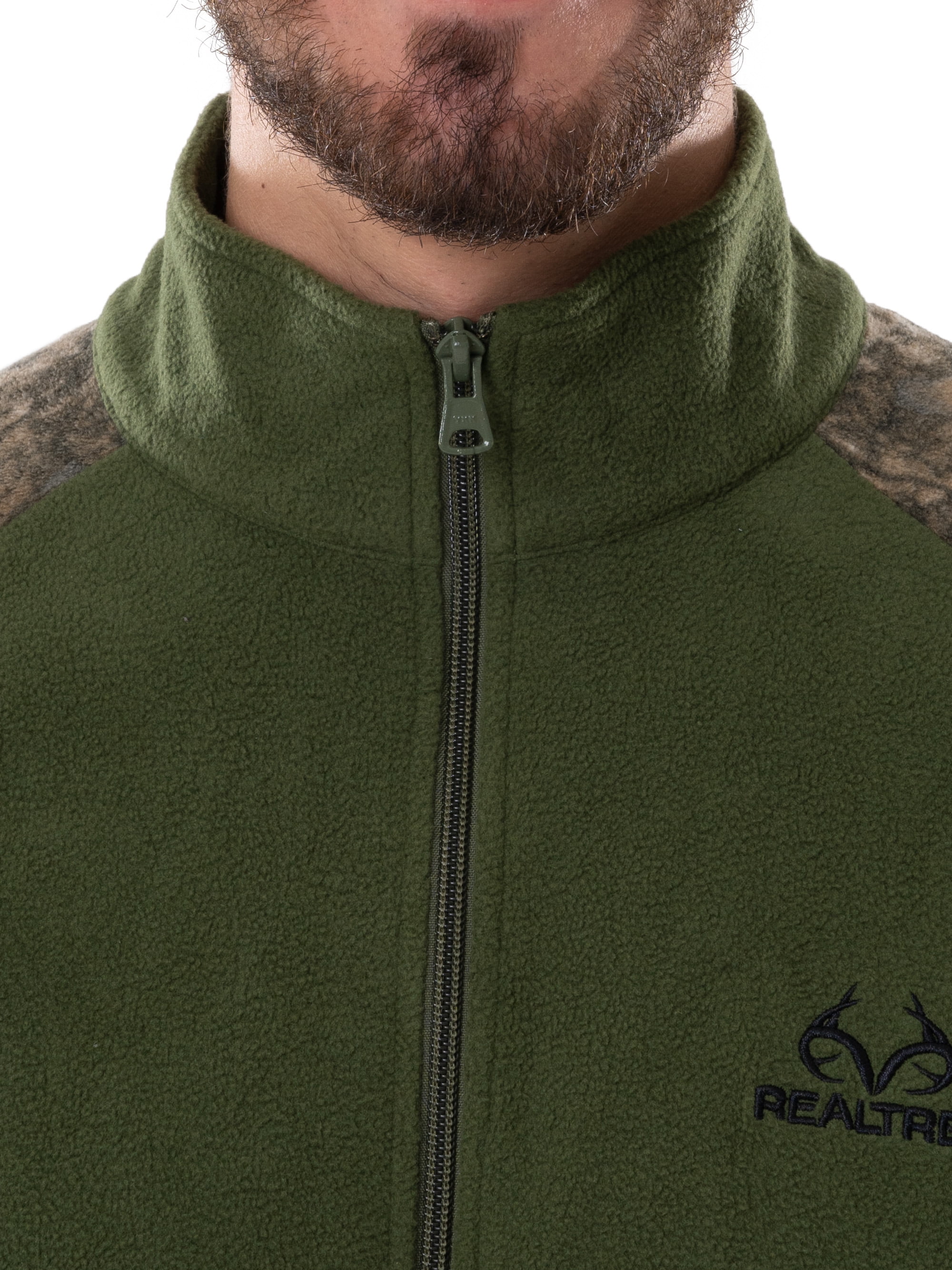 Realtree Mens Microfleece Quarter Zip Pullover