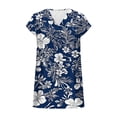 thumbnail image 4 of Satin Shirts for Women Stripe Print V Neck Short Sleeve T-Shirt Silky Soft Blouse Tops Business Casual Outfits Going Out Tops Dressy Trendy Shirt 2026 Spring Summer Vacation Outfits|Dark Blue|5XL, 4 of 6