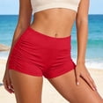 thumbnail image 2 of XIAOCHA Womens Ruched Booty Shorts Mini Length High Waist Active Shorts Stretchy Athletic Workout Pants, 2 of 7