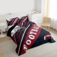 thumbnail image 3 of American Football City Comforter Set Football Fans Bedding Set, Rugby Player Bedding Comforters & Sets Birthday Gifts for Men Geometric Striped Sports Decor Duvet Set, Twin 2Pcs(Houston), 3 of 7