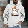 thumbnail image 2 of Enjoytime Halloween Mens Pullover Hoodies Cute Printed Long Sleeve Drawstring Sweatshirt Fashion Casual Loose Plus Size Clothes with Pockets White XL, 2 of 5