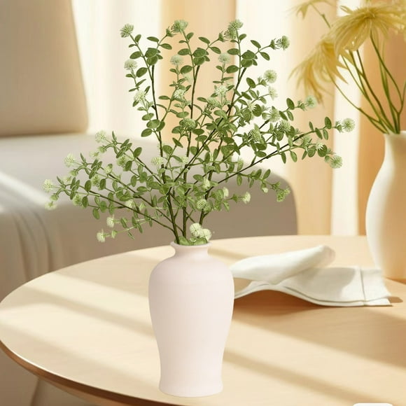 Uuiauoio Real Touch Leaf Artificial Eucalyptus Stem Faux Eucalyptuses Wedding Bouquet Centerpiece Home Decor