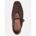 thumbnail image 4 of No Boundaries Crochet Mary Jane Flats, Women's, 4 of 6