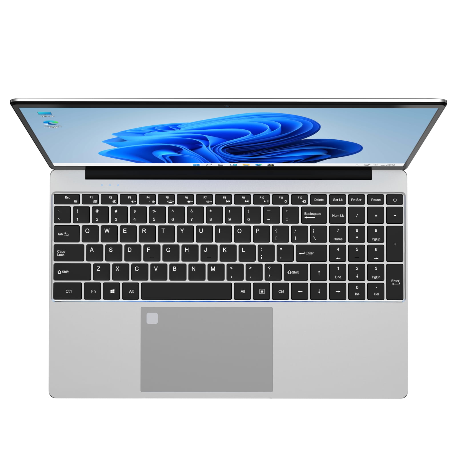 Auusda 15.6 Laptop Intel Alder N95, 16GB RAM, 512GB SSD, Windows 11 Pro  Work Computer, Fingerprint Reader, Backlit Keyboard, Silver 