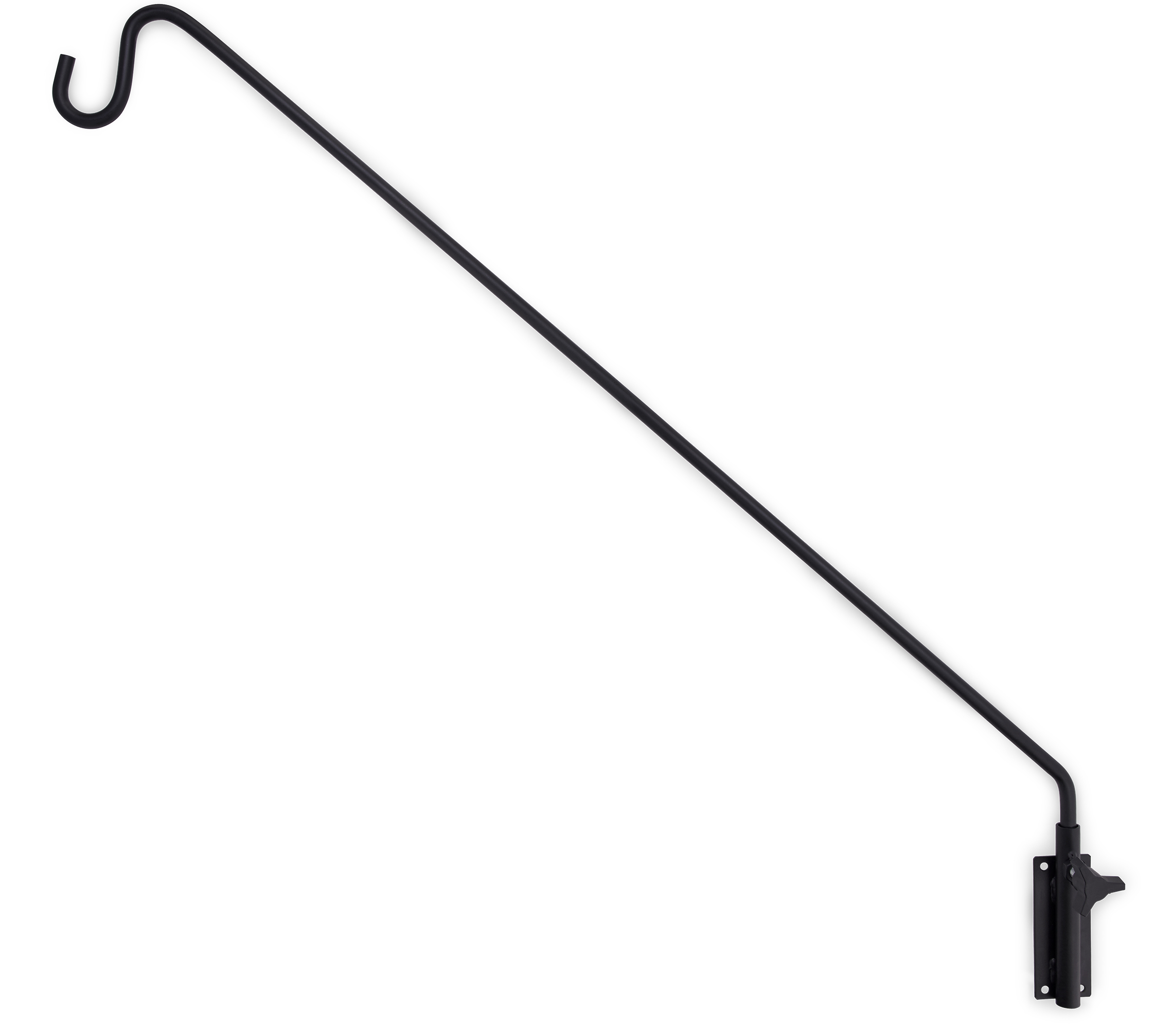 Heavy Duty Extended Reach Wall Mounted Deck Hook / Wall Pole, 37 Inch
