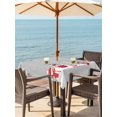 thumbnail image 2 of Outdoor Tablecloth with Umbrella Hole and Zipper, Grey Snowman Christmas Square Table Cloth 60x60 Inch Waterproof Tablecloth, Winter Snowflake Pine Xmas Tree Picnic Table Cover for Patio Camping, 2 of 7