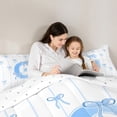 thumbnail image 5 of Castle Fairy Monogrammed Letter G 2Pcs Bedding Comforter Set for Teens Boys Girls,Kawaii Bow Twin Comforter Sets,Geometric Stripes Breathable Bedding Set,Super Cozy Room Decor, 5 of 8