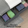 thumbnail image 2 of Platform Bed Frame with Headboard & 4 Storage Drawers, Button Upholstered Wood Bed Frame, Full Size, 2 of 7