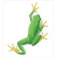 thumbnail image 3 of Ambesonne Frog Duvet Cover Set, Tropic Frog in Nature, Calking, Green White Yellow, 3 of 6