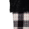 thumbnail image 3 of Northlight 21" Black and Ivory Plaid with Dots and Faux Fur Cuff Christmas Stocking, 3 of 3