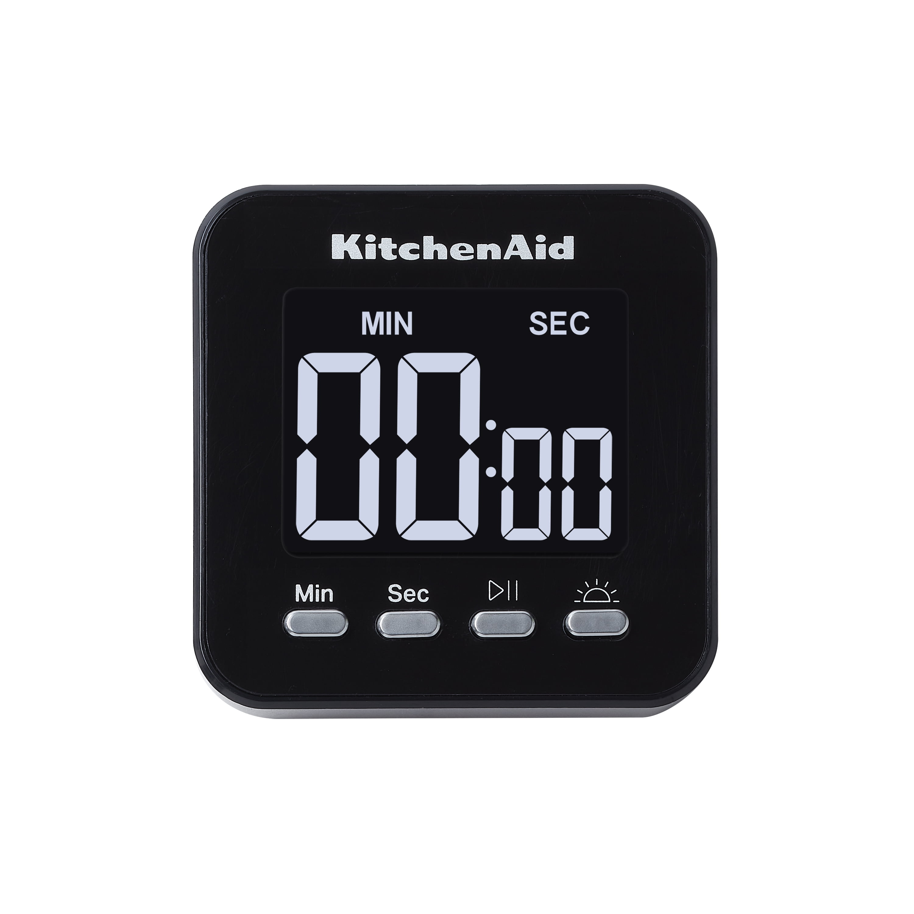 KitchenAid Digital Single Event Magnetic Timer, Cooking, Classroom, Egg Timer, Black, KQ912