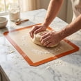 thumbnail image 5 of REGALWOVEN 3 Pcs Silicone Pastry Mat, Non Stick Baking Mat with Measurements, Heat Resistant Dough Rolling Baking Sheet Thick Orange 16.5x11.6in, 5 of 5
