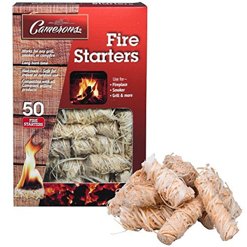 Firestarters- 50 pack All Natural Fire Starters- Lightning Fast Fire Lighters for Barbecue Grill, BBQ Charcoal, Campfire, Fire Place and More- Unique Design Lights Faster than Cubes, Square or Nuggets