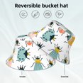 thumbnail image 5 of Kll Colorful Insects Bucket Hat For Women Men Packable Travel Beach Sun Hat Outdoor Rave Accessories Reflective Fisherman Cap, 5 of 9