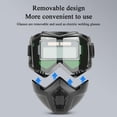 thumbnail image 3 of Auto Darkening Welding Helmet, Detachable Face Shield, Large View Caretas para Soldar, for Arc Tig Mig, Heat Resistant Welding Hood for Industrial Workshop Metal Fabrication, 3 of 7