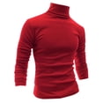 thumbnail image 1 of INSPIRE CHIC Men's Sweaters Pullover Turtle Neck Long Sleeve Stretchy Slim Fit Tops 50 Red, 1 of 8