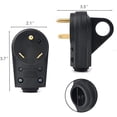 thumbnail image 4 of Ensemble de Prise RV 30 Ampères Mâle et Femelle, 2 Ensembles Réceptacle TT-30P/30R, Prise Électrique 125V Robuste avec Poignée, Répertorié ETL, pour Cordon 10/3AWG, Véhicule Récréatif, Motorhome, Remorque, Van Noir, 4 of 6