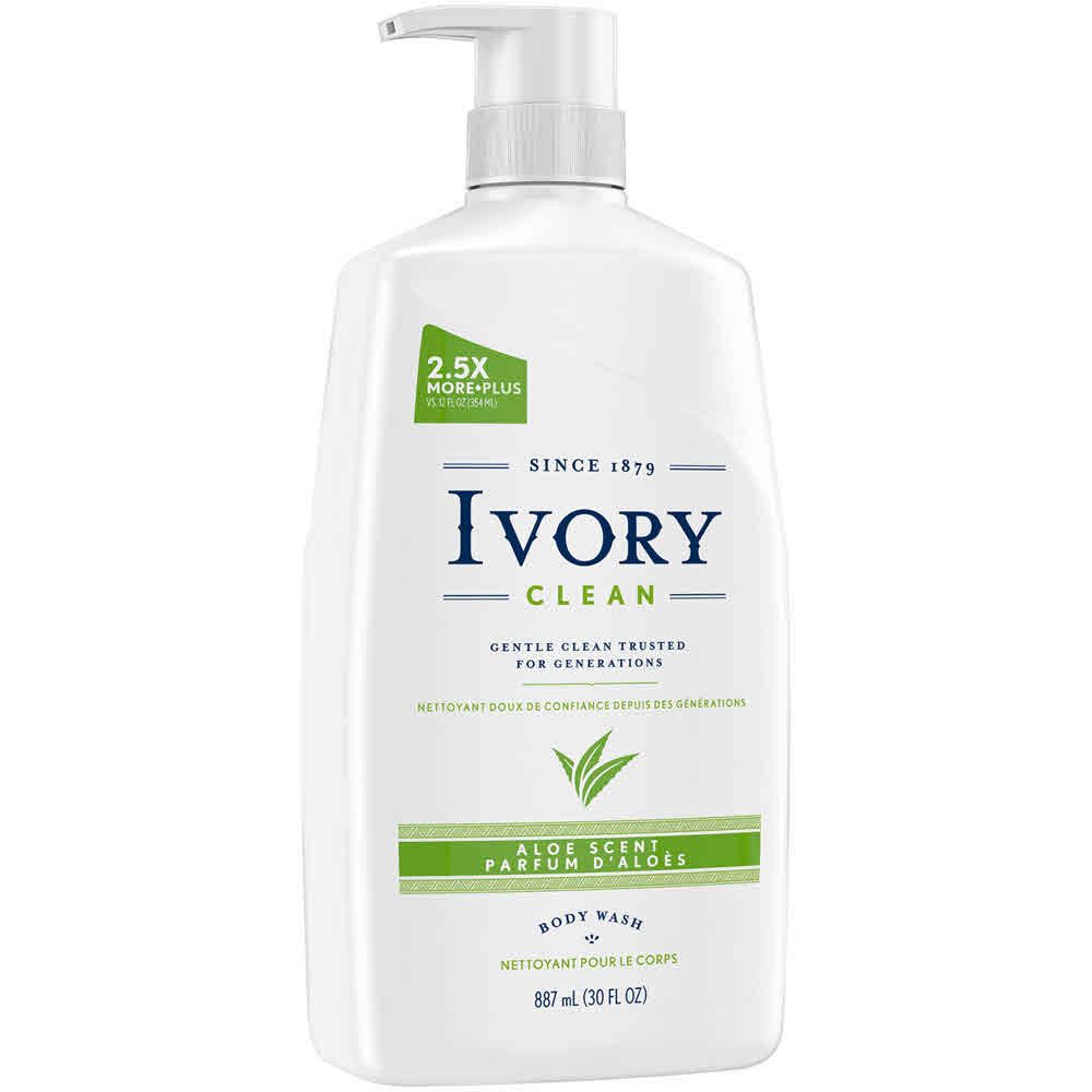A Product of Ivory Clean Aloe Scent Body Wash 30 Fl. Oz. Pump Walmart