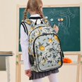 thumbnail image 7 of FORMRS Kids Backpack for School Unisex 17" Casual Bookbag Travel Daypack with Compartment Pockets, Blue Lemons Pattern, 7 of 7