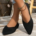 thumbnail image 5 of Quaouag Women's Flats Shoes Women Comfortable Dress Shoes Black Pointed Toe Flats Ballet Mesh Knit Flat Dressy Slip on Business Casual Shoes for Women, 5 of 7