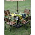 thumbnail image 5 of Outdoor Tablecloth with Umbrella Hole, Zen Stones Spillproof Waterproof Outdoor Table Cover, Nature Water Reflection Checkered Patio Tablecloths for Party/Garden/Picnic, Square 54"x54", 5 of 9