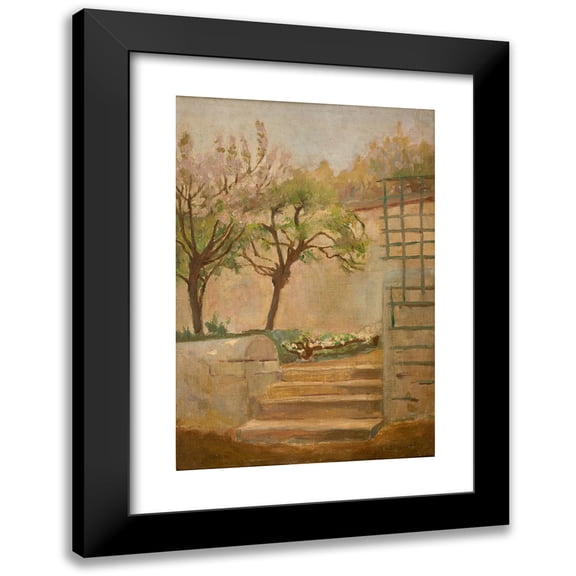Jacek Malczewski 11x14 Black Modern Framed Museum Art Print Titled - Landscape with Small Stairs (1908-1912)