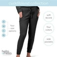 thumbnail image 4 of Hello Mello CuddleBlend Joggers Loose Drawstring Buttery Soft Lounge Pants, Black to Bed X-Large (Women's), 4 of 6