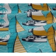 thumbnail image 6 of oneOone Viscose Jersey Turquoise Blue Fabric Nautical Sewing Material Print Fabric By The Yard 60 Inch Wide, 6 of 7