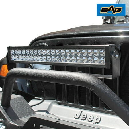 EAG Steel Front Bumper 20 inch Light Bar Bracket Compatible with 87-18 Wrangler