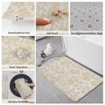 thumbnail image 6 of Farmhouse Yellow Bath Mat 3 Piece Bathroom Rug Set, Vintage Flower Leaf Botanical Plant Non Slip Bath Rug Contour Mat and Toilet Lid Cover, Absorbent Shower Mats Soft Bath Rugs and Mats Sets, 6 of 8