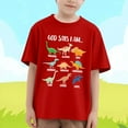 thumbnail image 2 of Gyujnb Dinosaur Graphic Short Sleeve Crew Neck T Shirt Comfortable Casual Tee for Everyday Summer Activities (Baby,Little Boys),6-7 Years, 2 of 3