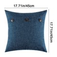 thumbnail image 3 of HongHeng Set of 2 Square Pillow Covers 17 x 17 Farmhouse Boho Pillow Covers with Coconut Buttons for Sofa Couch Living Room Bedroom Farmhouse Décor for the Home, 3 of 6