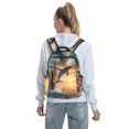 thumbnail image 5 of Yiaed Sailing Dancing Dolphin Print Lightweight Backpack Travel Backpacks Hiking Daypack for Women Men, 5 of 5