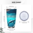 thumbnail image 4 of Cauagu Hawaiian Ship Dolphin Pattern 20oz Tumbler,Stainless Steel Vacuum Insulated Tumbler with Lid Insulated Coffee Mug Thermal Cup with Splash Proof Sliding Lid-Without Straw, 4 of 8
