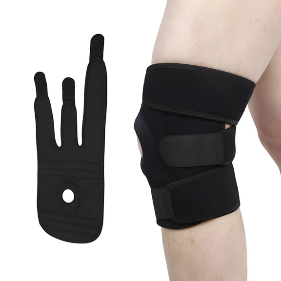 BESTSKY Patella Knee Brace,Spring Support Structure Knee Sleeves for Women,Silicone Anti-Slip Design Knee Pads Volleyball,Black