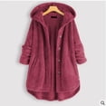thumbnail image 5 of Women's Fashion Temperament Pure Color Hooded Double-sided Velvet Sweatshirt Coat, 5 of 9