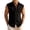 Black, variant on hotojiny Men's Sleeveless Shirt Casual Button down Shirt Breathable Fitted Collared Summer Beach Vacation Tops with Pocket