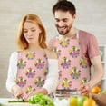 thumbnail image 3 of Pink Flower Fairy Pattern Apron-Garden Aprons for Women with Pockets-Cotton Linen Waterproof Kitchen Cooking Gardening Aprons Adjustable for Kitchen,Cooking,BBQ and Salon 33x27 Inch, 3 of 7