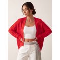 thumbnail image 4 of LMLYSoH Women's Knit Cardigan Solid Color Long Sleeve Open Front Sweater, 4 of 8