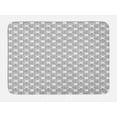 thumbnail image 1 of Geometric Bath Mat, Illustration of Squares and Stars Connected by Streaks Drawn by Hand, Plush Bathroom Decor Mat with Non Slip Backing, 29.5" X 17.5", Dark Grey and White, by Ambesonne, 1 of 2