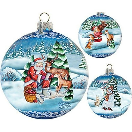 G Debrekht Holiday Limited Edition Woodland Watcher Glass Ornament