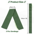 thumbnail image 2 of 5' Sand Bags for Flooding Flood Water Barrier Sandbags with Binding Elastic Band Long Canvas Bags, Green 5 Pack, 2 of 6