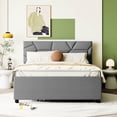 thumbnail image 2 of Solid Wood Frame & Pull-Out Trundle - Full Size Platform Bed for Maximized Sleeping Space, 2 of 2