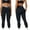Black, variant on PISONIC Womens Workout Set Two Piece Spaghetti Straps Cross Back Sports Bra Matching High Waist Leggings Gym Work Out Outfits