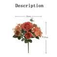 thumbnail image 3 of Luolandi Home Artificial Flower Wedding Decor Decoration Garden Hydrangea Outdoor Silk Artificial Bouquet Bunch Flowers Orange, 3 of 9